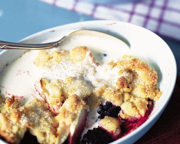 Pear clackberry cobbler