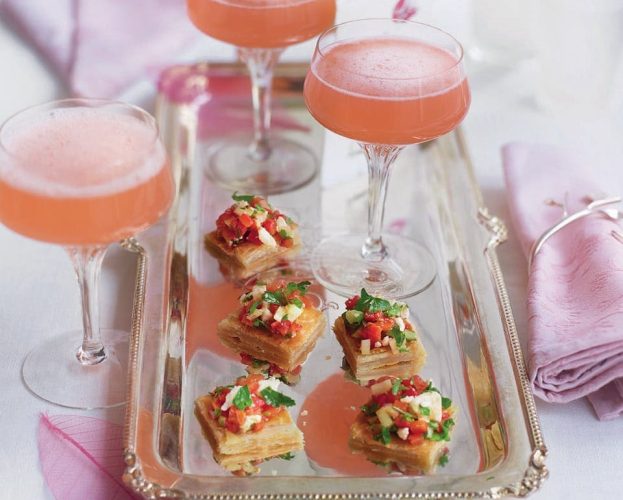 feta and pepper canapes