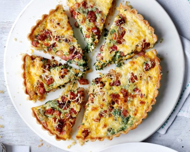 Pancetta and herb tart