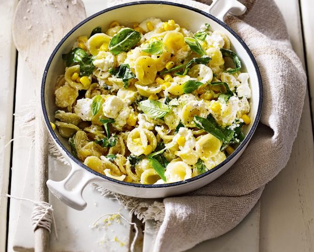 sweetcorn ricotta pasta