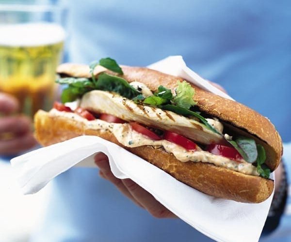 Turkey club sandwich