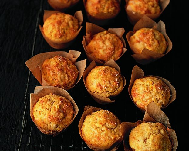 Savoury muffin recipe with smoked cheese