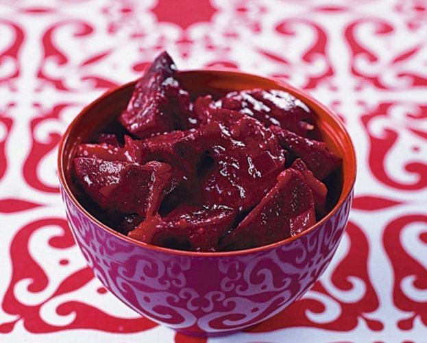 Beetroot salad in a bowl