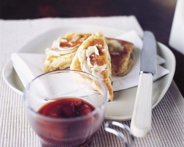 Traditional Scottish griddle scones on a plate