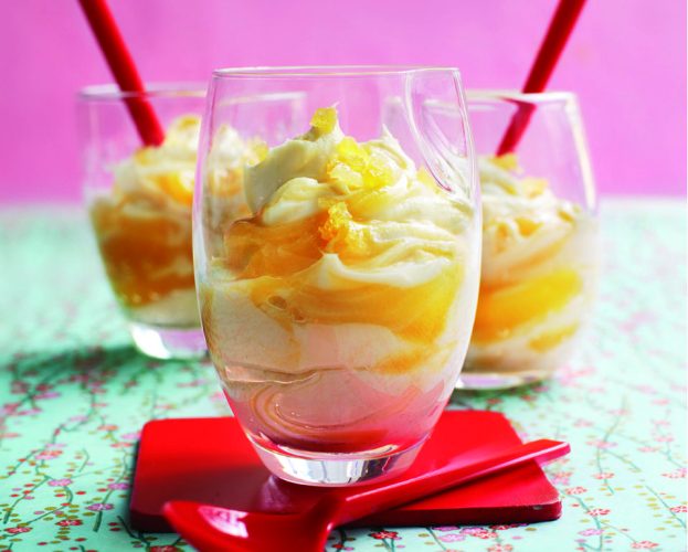 Lemon curd and stem ginger fool