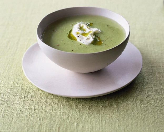 Asparagus vichyssoise soup
