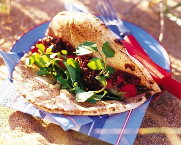 Hot dogs with fiery onion relish