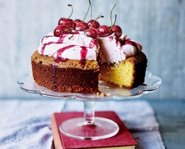 Flourless elderflower cake