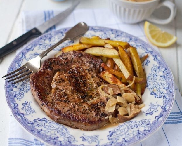 Steak and chips