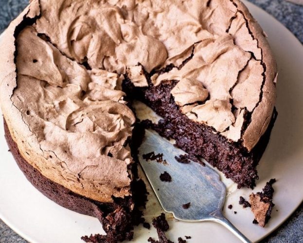 Eric Lanlard's double baked chocolate meringue brownie