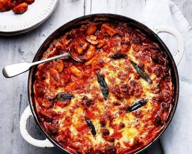 Cheesy mushroom and sage gnocchi