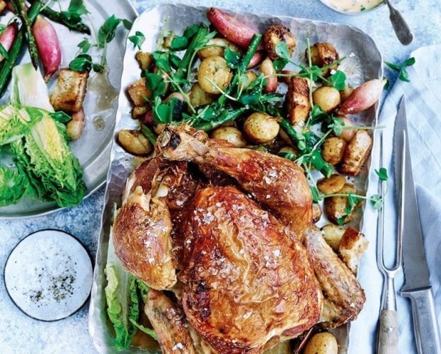 Summer roast chicken