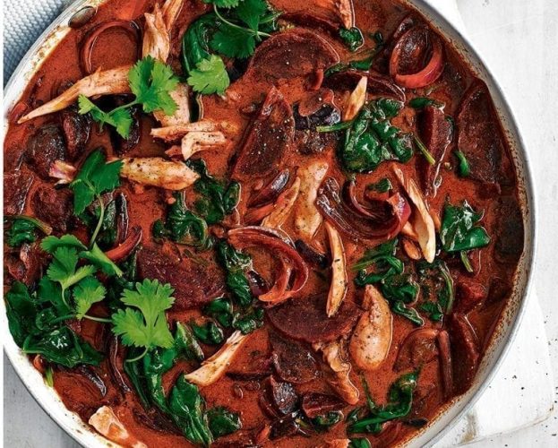 chicken and beetroot curry