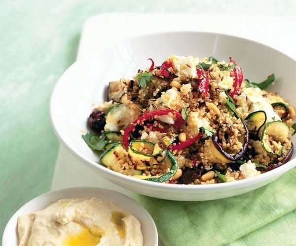 vegetables and feta couscous