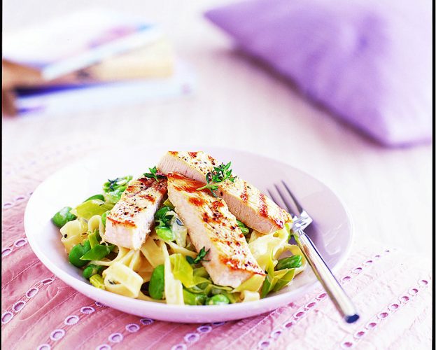 leek tagliatelle