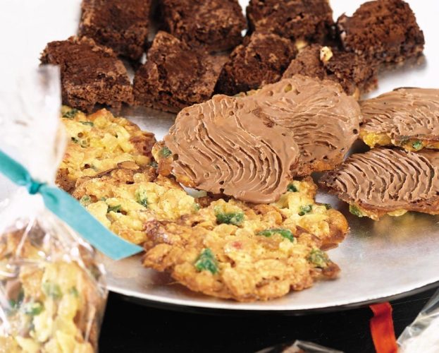 Florentine cookies on a plate