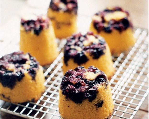 blueberry polenta cakes