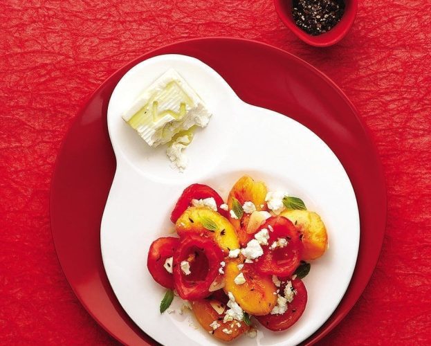 Tomato peaach and cumin salad