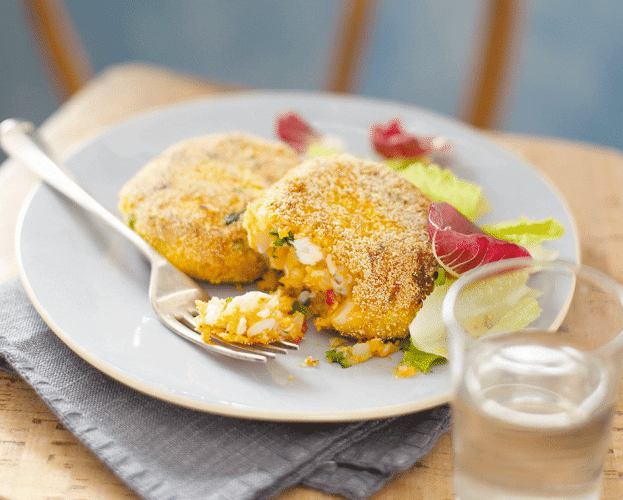 Spicy, sweet potato fishcakes
