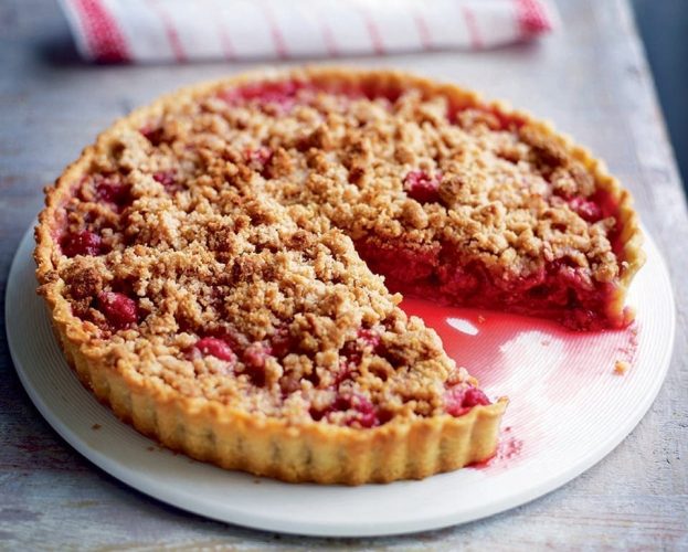 raspberry crumble pie