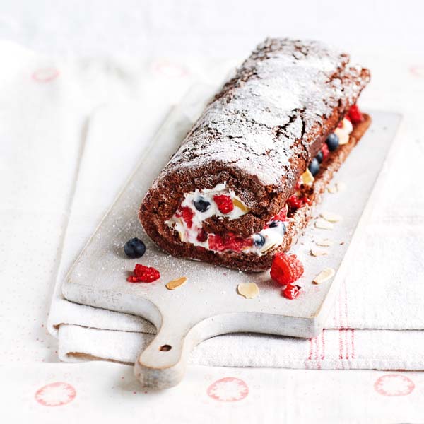 healthier chocolate roulade