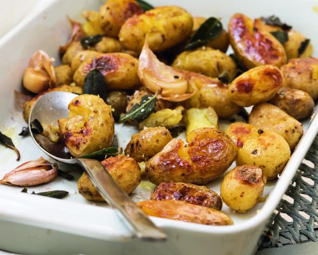 crushed new potatoes