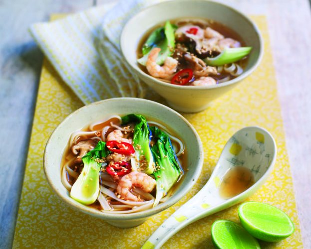 Hot and sour prawn noodle soup