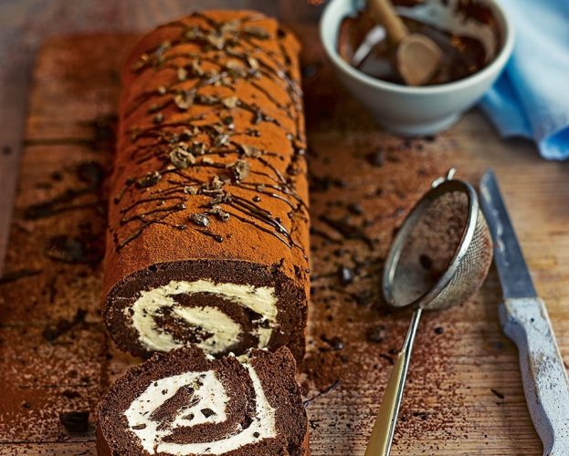 coffee swiss roll