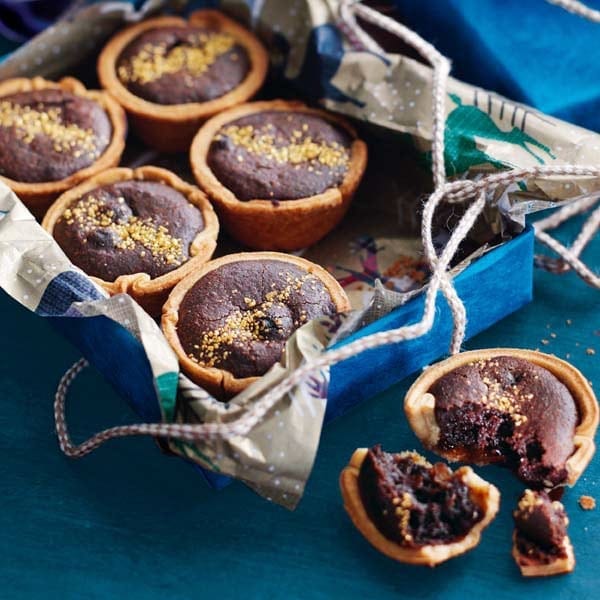 Brownie mince pies by Paul A Young in a tin