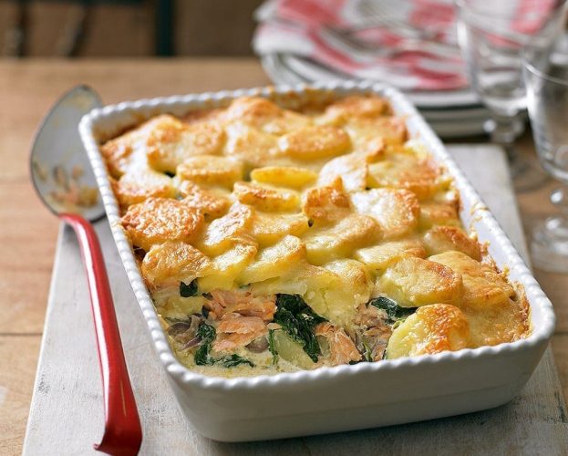 Salmon and potato bake
