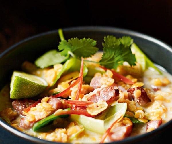 Lentil and bacon soup recipe