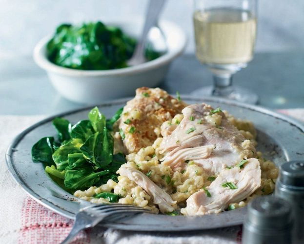 chicken and barley casserole