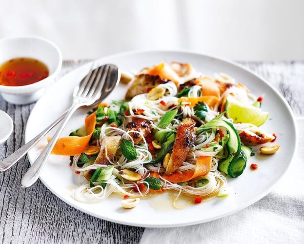 Quick chicken noodle salad