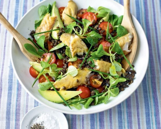 Smoked mackerel salad