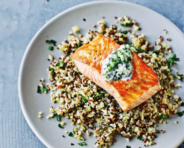 salmon tzatziki