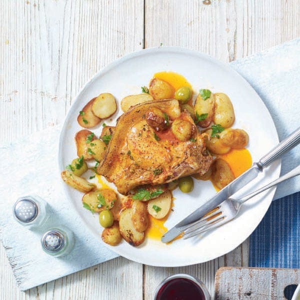 pork chops with new potatoes