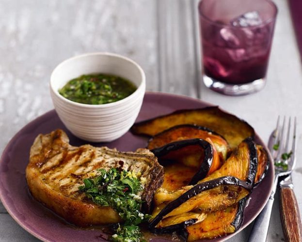 Aubergine with spicy aubergines
