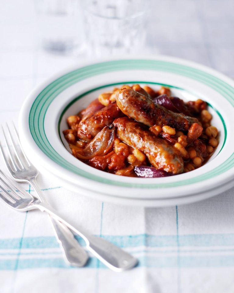 Sausage casserole with beans