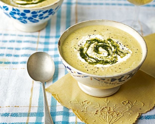 Chilled cucumber and almond soup