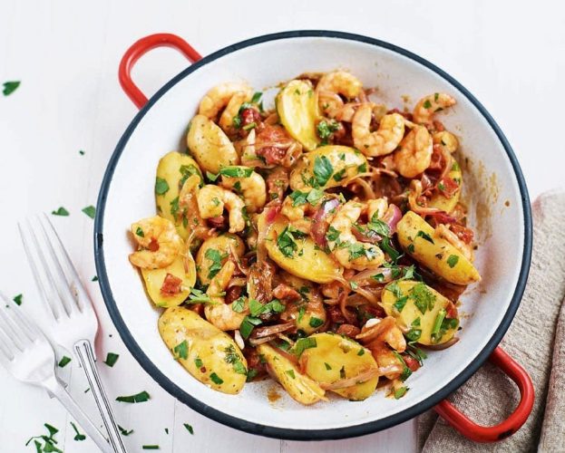 prawns and chorizo