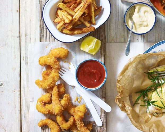 scampi and chips