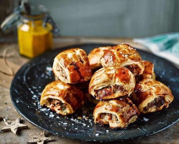 mustard sausage rolls