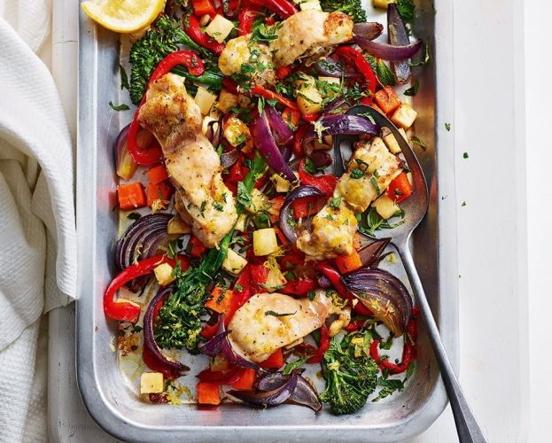 chicken vegetable traybake