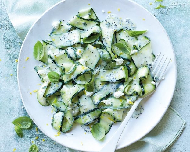 Courgette and buttermilk salad