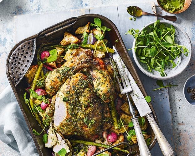 pesto roast chicken