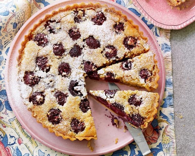 Cherry and almond tart
