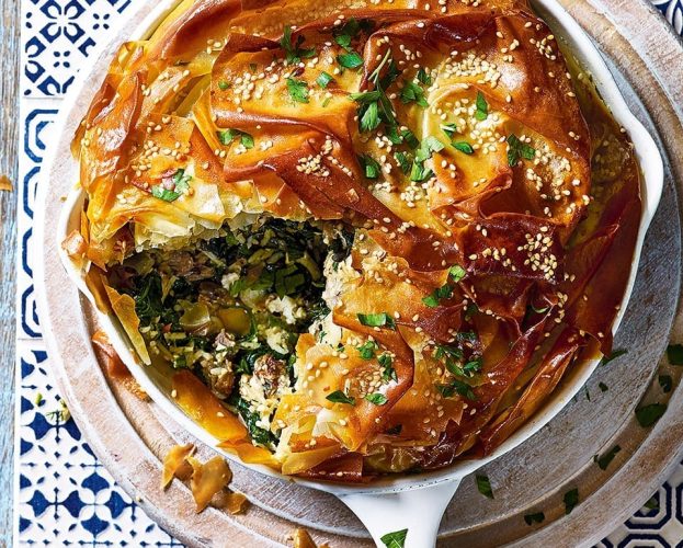 Lamb and filo pie