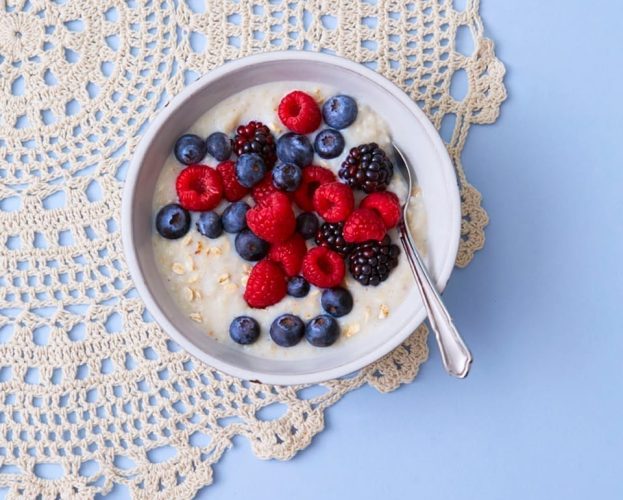 Healthy gluten-free porridge with berries