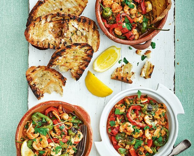 Prawns with chorizo