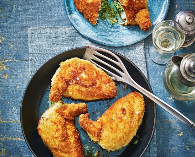 Chicken kievs with blue cheese filling